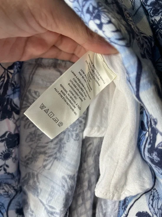 Boho Festival Anthropologie Pilcro Handkerchief Hem Maxi Skirt in Navy and Blue - Picture 6 of 8